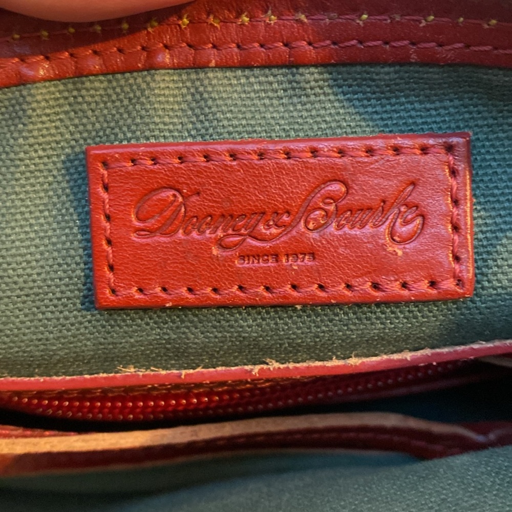 Dooney & Bourke Green Plaid Crossbody with Brown Leather Trim - Picture 6 of 12